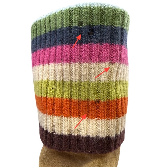 Coach Tatum Q247 Boots Womens 8M Tan Suede Wool Knit Cuff - Picture 11 of 11